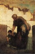 Honore Daumier The Washerwoman Spain oil painting artist